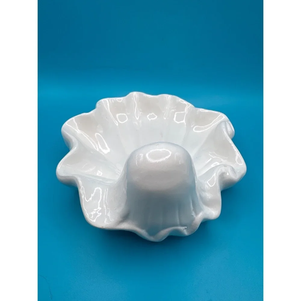 Vintage 70s 80s Halloween Candy Dish‎ Bowl Ceramic Ghost Painted Face
